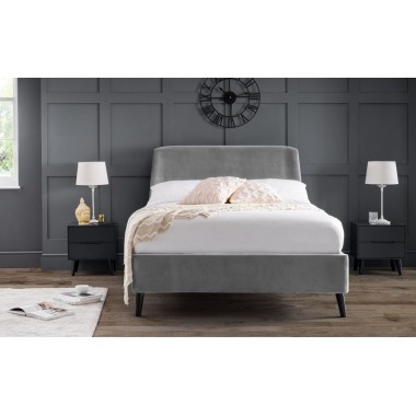 Frida Curved Velvet Bed