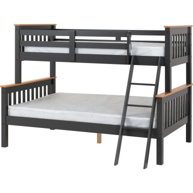 Neptune Grey Triple Sleeper Bunk Bed