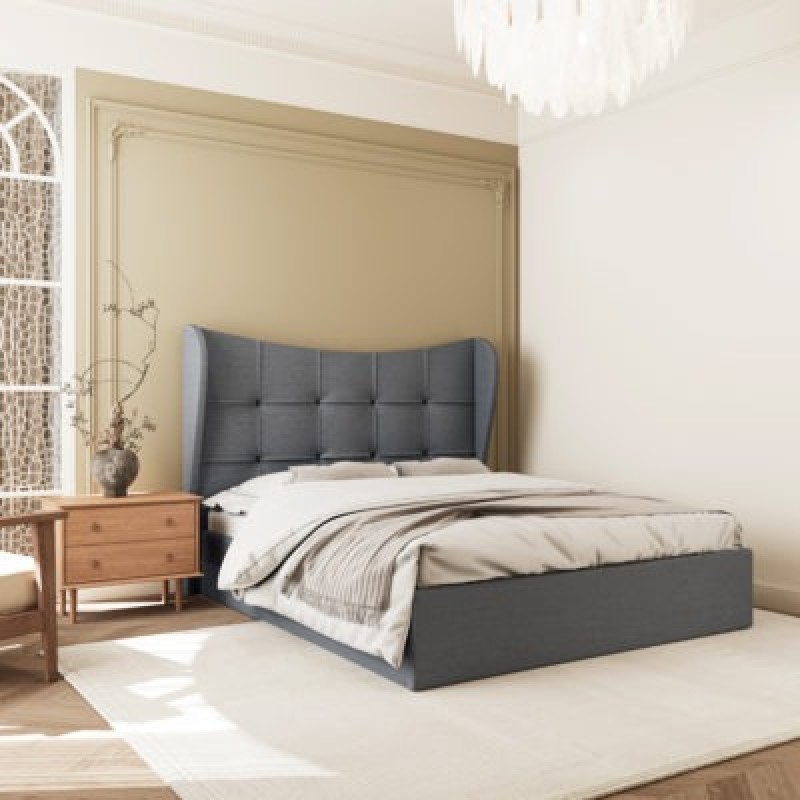 Verona Grey Ottoman Bed