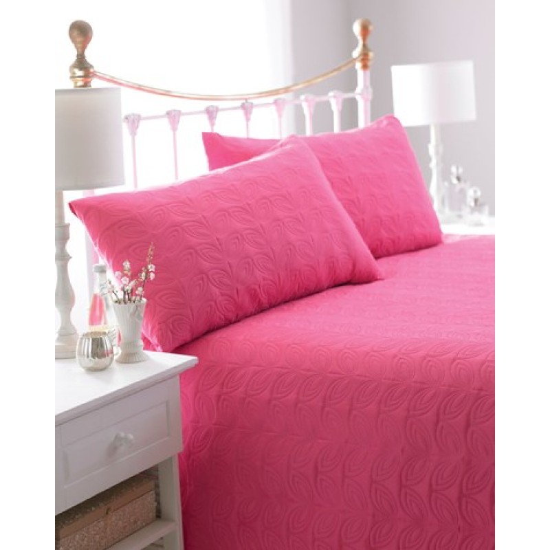 Leaf Pink Bedspread