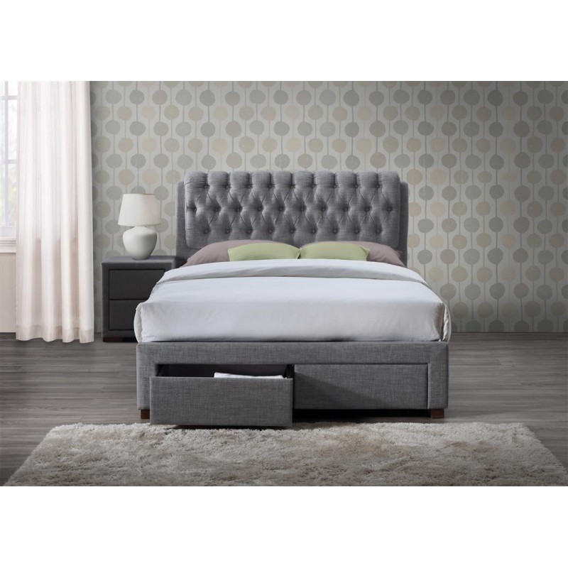 Valentino Grey Storage Bed