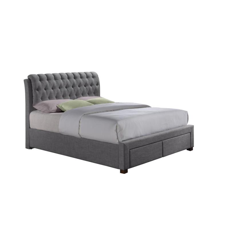 Valentino Grey Storage Bed
