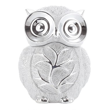 Contemporary Silver Owl Pot 2