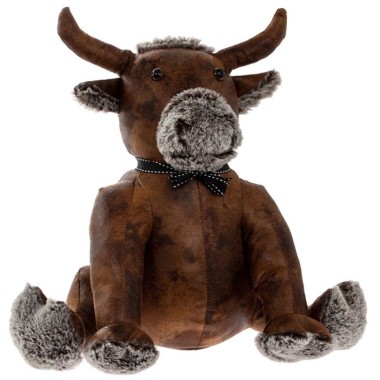 Bull Faux Leather Doorstop