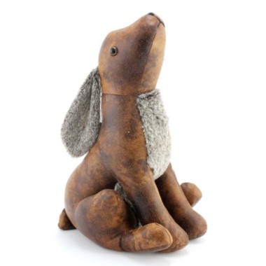 Hare Faux Leather Doorstop