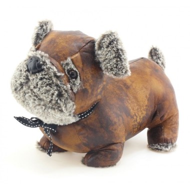 Pug Faux Leather Doorstop