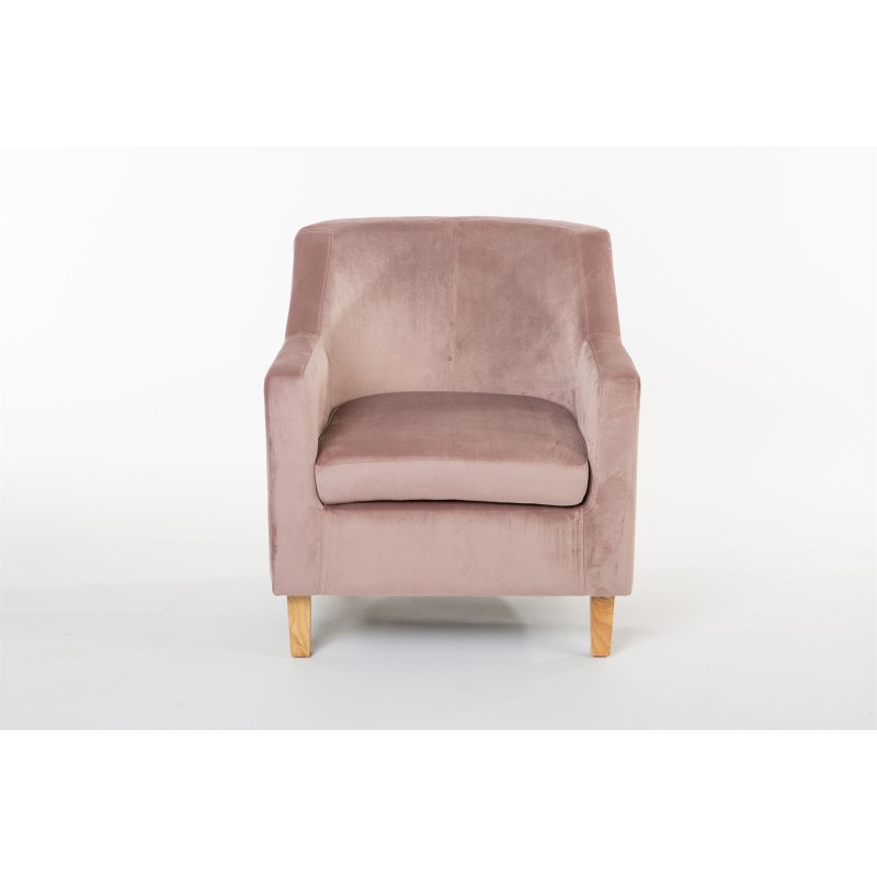 Eva Pink Velvet Armchair