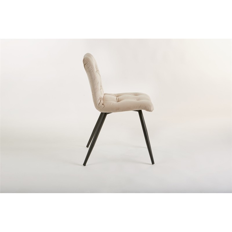 Ionela Beige Velvet Chair