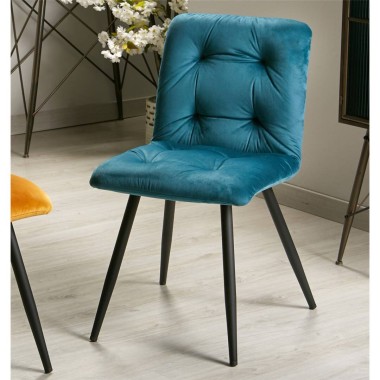 Ionela Blue Velvet Chair