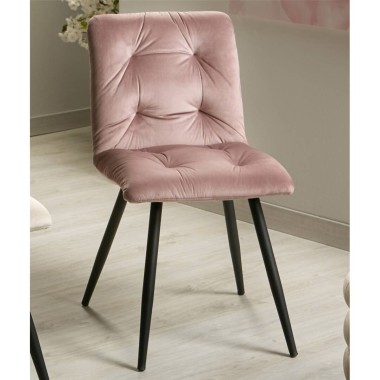 Ionela Pink Velvet Chair