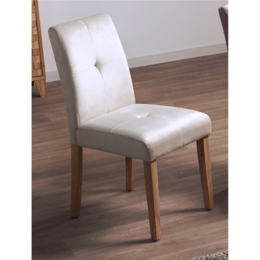 Milos Beige Velvet Dining Chair