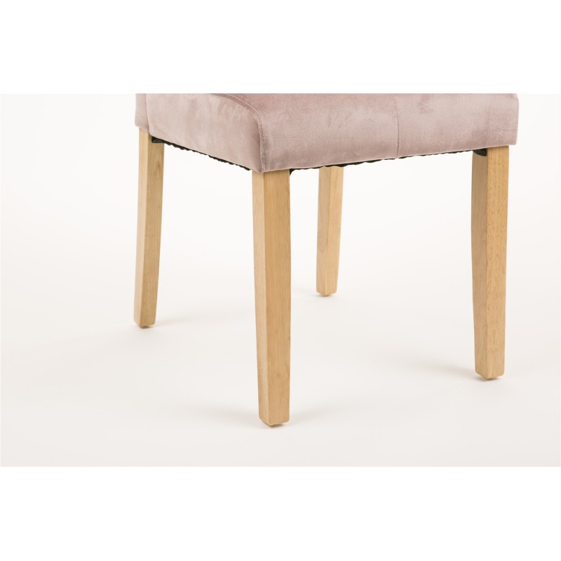 Milos Pink Velvet Dining Chair