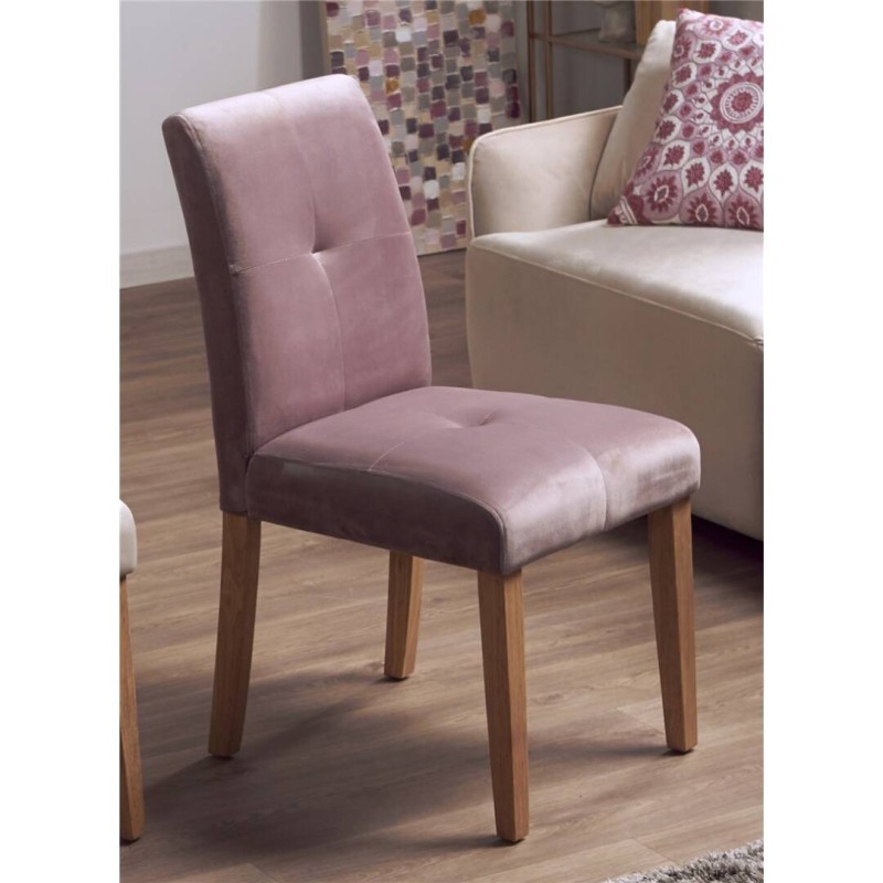 Milos Pink Velvet Dining Chair