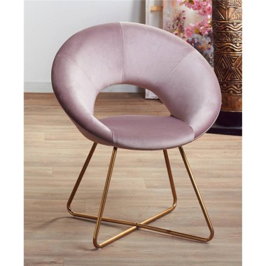Neferet Pale Pink Velvet Chair