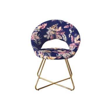 Neferet Patterned Velvet Chair