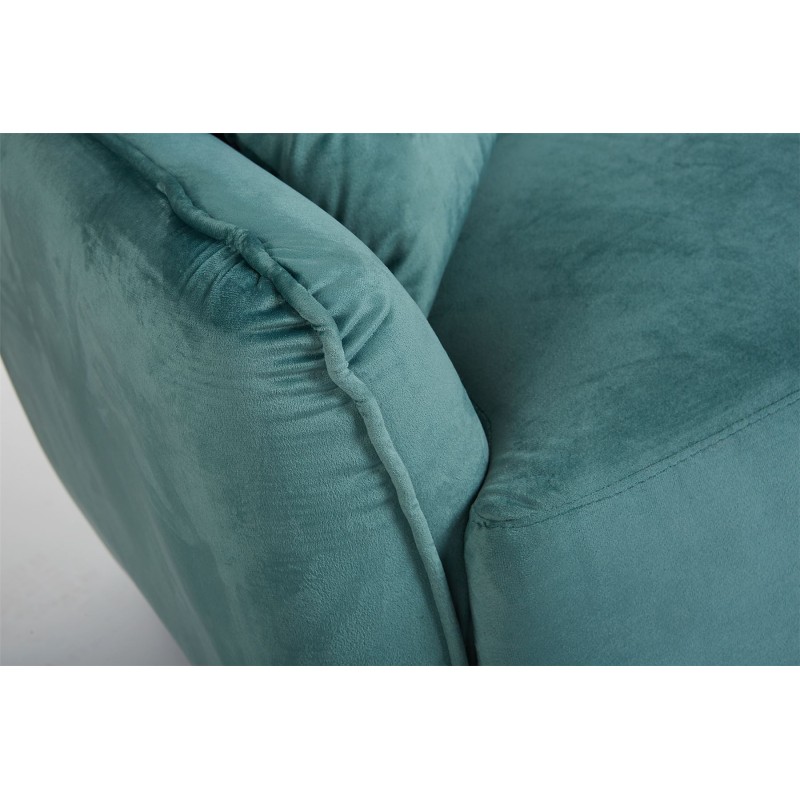 Selma Turquoise Velvet 3 Seater Sofa