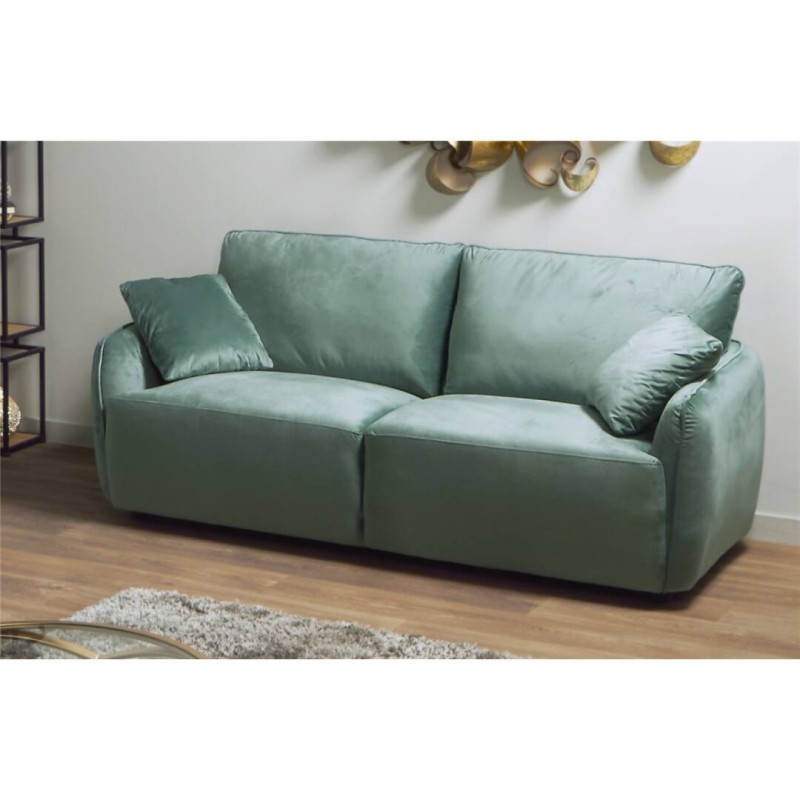 Selma Turquoise Velvet 3 Seater Sofa