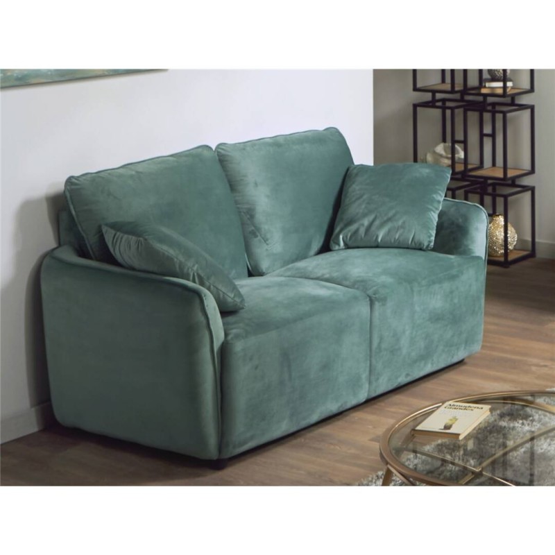 Selma Turquoise Velvet 2 Seater Sofa