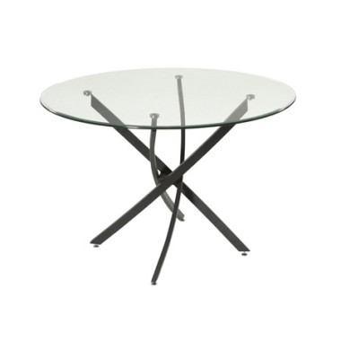 Prisma Round Glass Dining Table