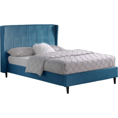 Amelia Blue Velvet Bed