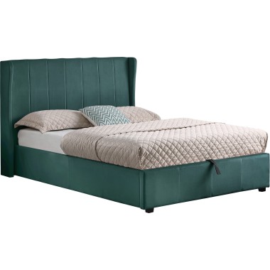 Amelia Plus Green Velvet Storage Bed