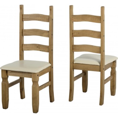 Corona Dining Chair With Cream Seat Pad