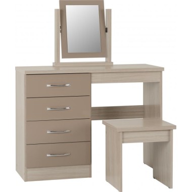 Nevada Oyster 4 Drawer Dressing Table Set
