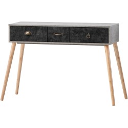 Nordic Charcoal 3 Drawer Console Table