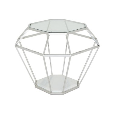 Iris Silver Lamp Table