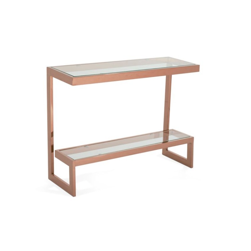 Mera Rose Gold Console Table