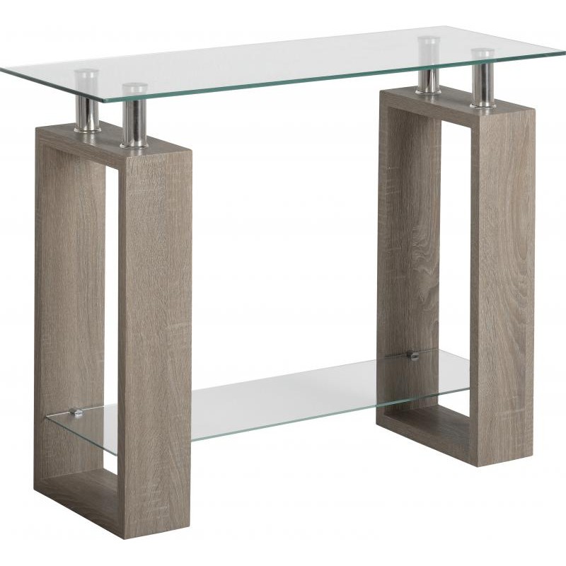 Milan Charcoal Console Table