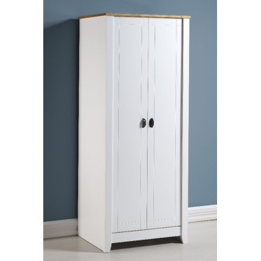 Ludlow 2 Door Wardrobe in White/Oak