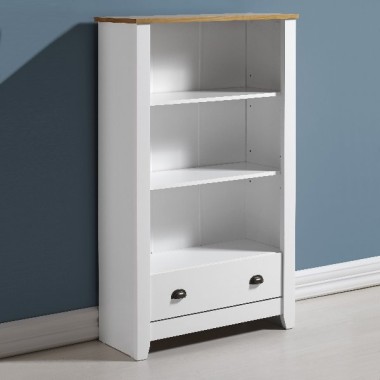 Ludlow Bookcase in White/Oak