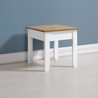 Ludlow Lamp Table in White/Oak